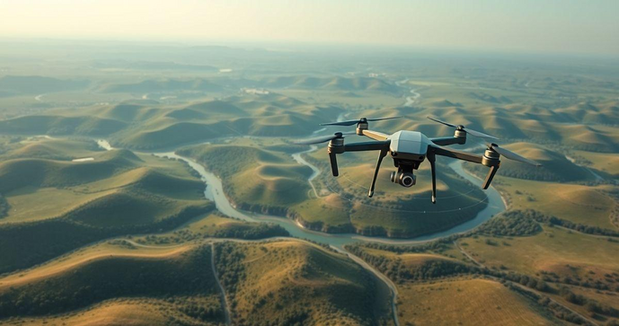 Levantamento topográfico com drone transforma a precisão na medição de terrenos